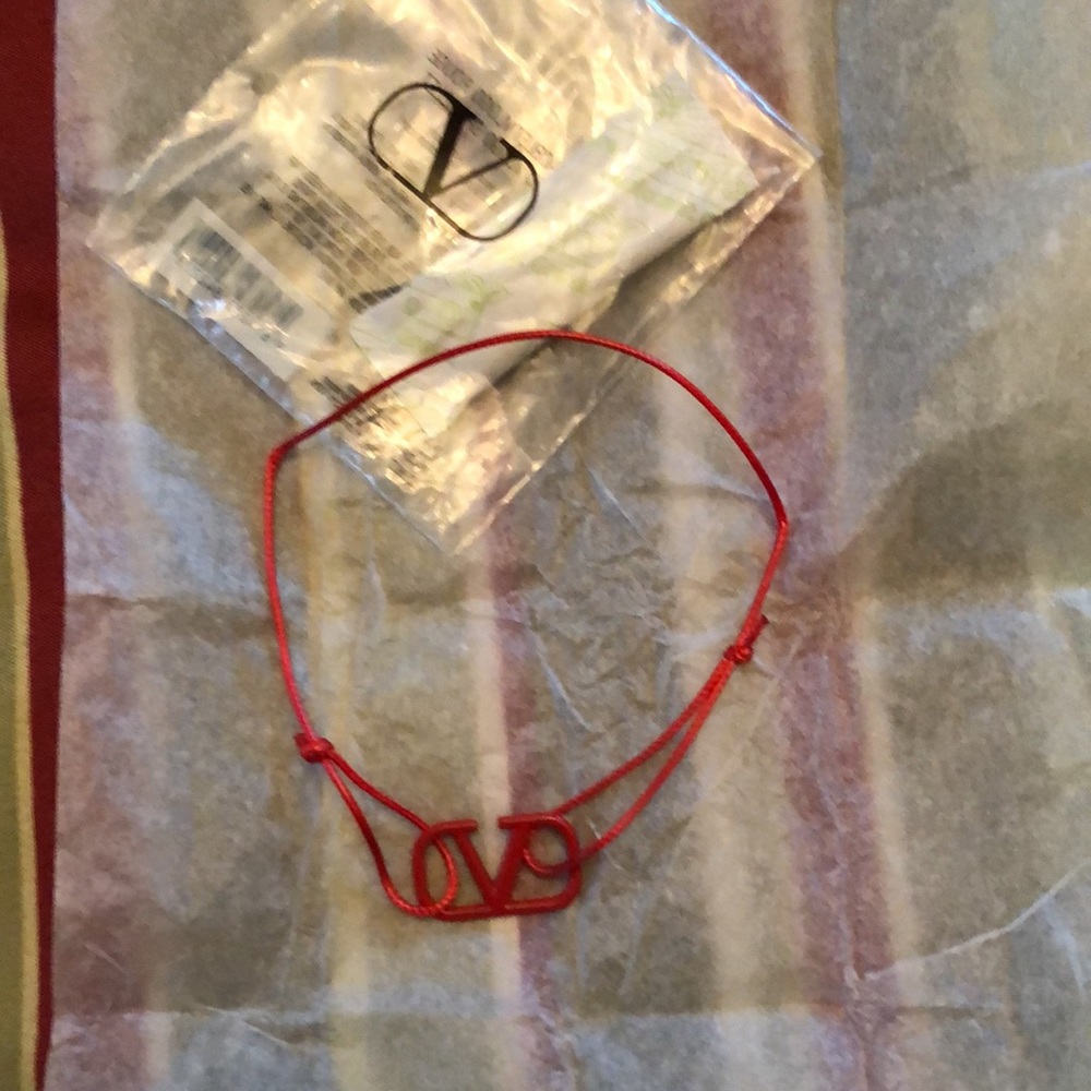 Valentino red logo Bracelet